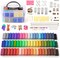 Polymer Clay, 60 Colors Oven Bake Modeling Clay, Creative Clay Kit with 19 Clay Tools and 16 Kinds of Accessories, Non-Toxic, Non-Sticky, Ideal DIY Art Craft Clay Gift for Kids Adults